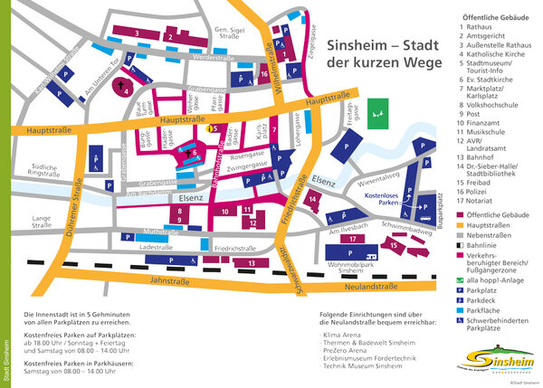 Stadtplan Sinsheim